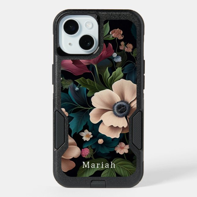 Beautiful Blooms Anemone Wildflowers iPhone 15 Case (Back)