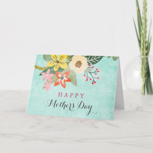 Beautiful Blooms Mothers Day Greeting Card