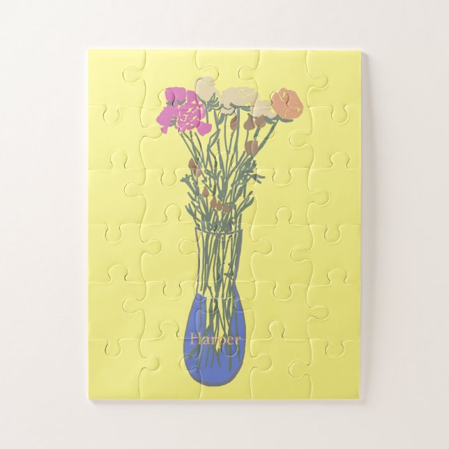 Beautiful Blooms Original Flower Illustration Jigsaw Puzzle (Vertical)