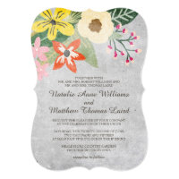 Beautiful Blooms Wedding Invitation / Gray