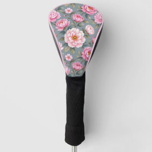 Beautiful blossom pink flowers golf head cover