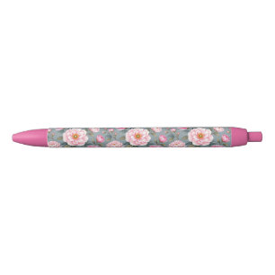 Beautiful blossom pink flowers pen