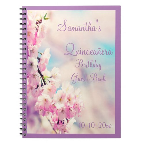 Beautiful Blossom Quinceaera Birthday Notebook