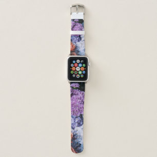 Beautiful blossoming flowers (roses, hydrangeas, c apple watch band