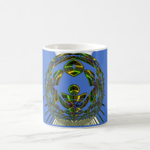 Beautiful Blue African Traditional Ethnic  Vector  Coffee Mug