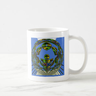 Beautiful Blue African Traditional Ethnic  Vector  Coffee Mug