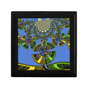 Beautiful Blue African Traditional Ethnic  Vector  Keepsake Box