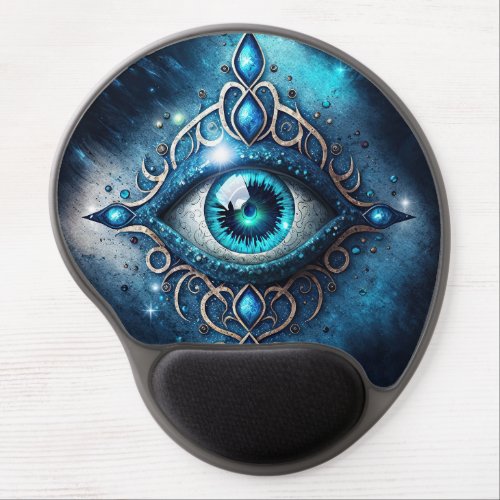 Beautiful Blue All Seeing Eye Illuminati Gel Mouse Pad