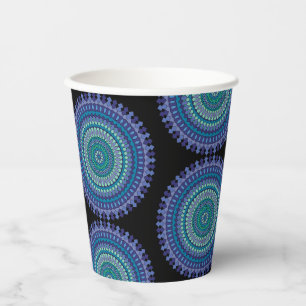 Beautiful Blue and Green Party Paper Cups