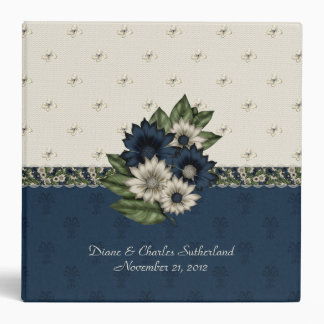 Beautiful Blue and Ivory Floral Wedding Binder