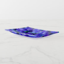 Beautiful Blue and Purple Abstract Trinket Tray