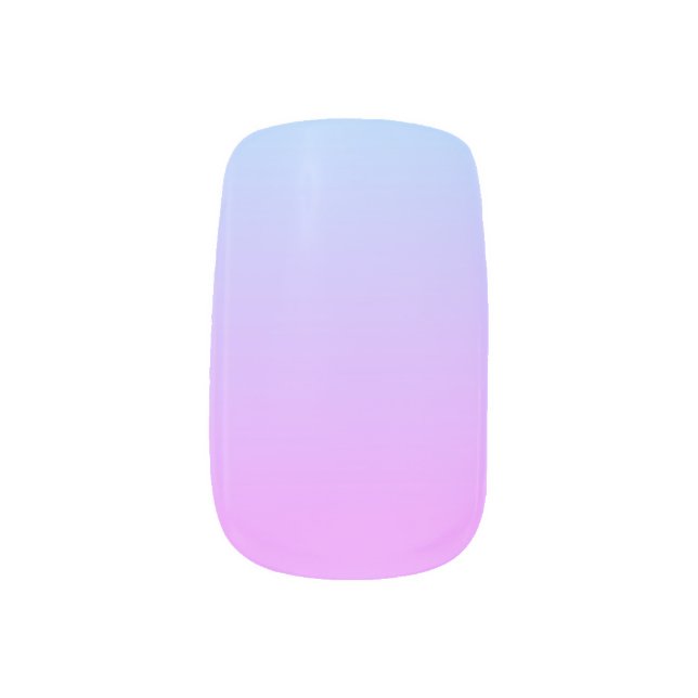 Beautiful Blue and Purple Ombre Minx Nail Art (Left Thumb)