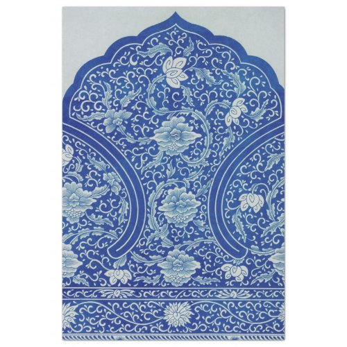 Beautiful blue and white moroccan motif tissue paper