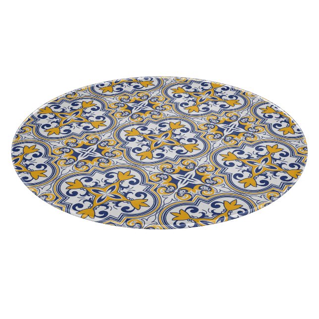 💙💛 Beautiful blue and yellow Azulejos 9 Cutting  Cutting Board (Corner)