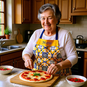 💙🤍💛 Beautiful blue and yellow Azulejos Apron