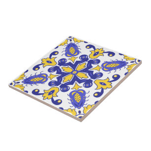 💙💛 Beautiful blue and yellow Azulejos Ceramic Tile