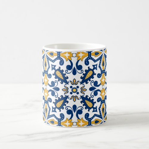  Beautiful blue and yellow Azulejos   Coffee Mug