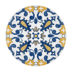 💙💛 Beautiful blue and yellow Azulejos, Cuttin Cutting Board