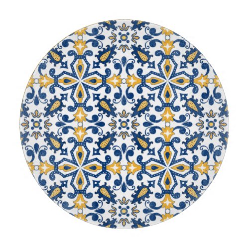  Beautiful blue and yellow Azulejos    Cutting Board