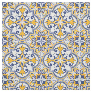 💙 💛Beautiful blue and yellow Azulejos  Fabric