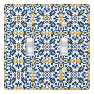 💙💛 Beautiful blue and yellow Azulejos, Light Switch Cover
