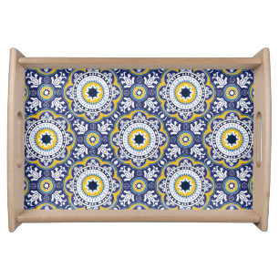 😍 Beautiful blue and yellow Azulejos,  Serving Tray
