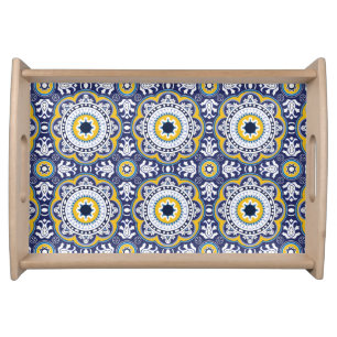 😍 Beautiful blue and yellow Azulejos,  Serving Tray