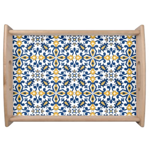 Beautiful blue and yellow Azulejos   Serving Tray