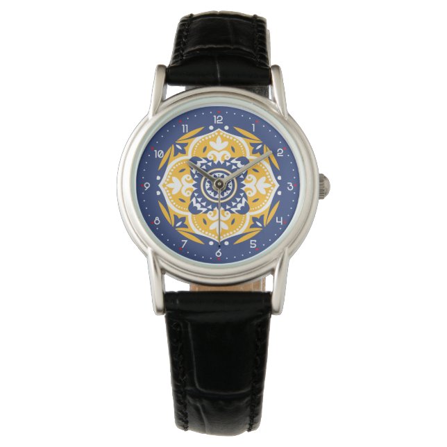 💛💙🤍 Beautiful blue and yellow Azulejos Watch (Front)