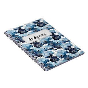 Beautiful blue asters notebook