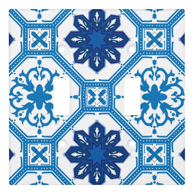 💙 Beautiful blue Azulejos I tiles  Light Switch Cover (Front)