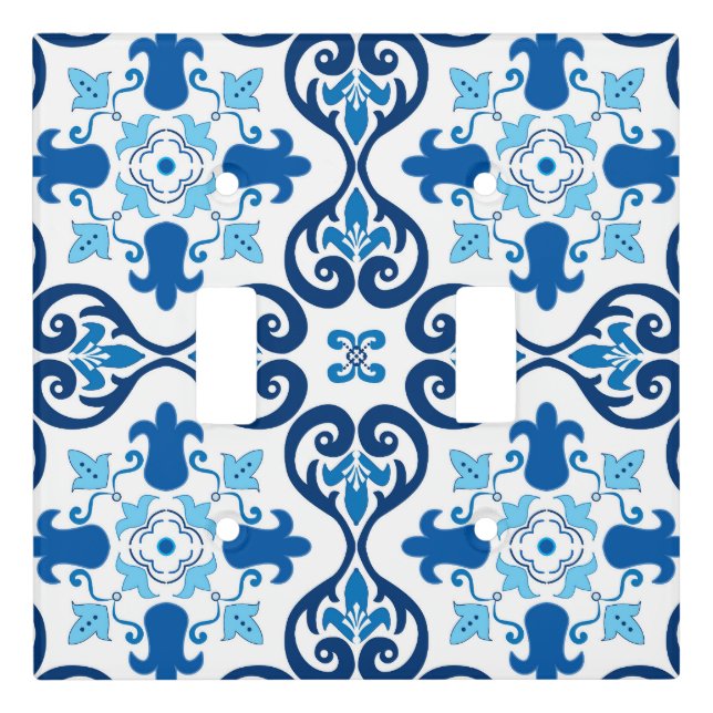 💙 Beautiful blue Azulejos III  Light Switch Cover (Front)