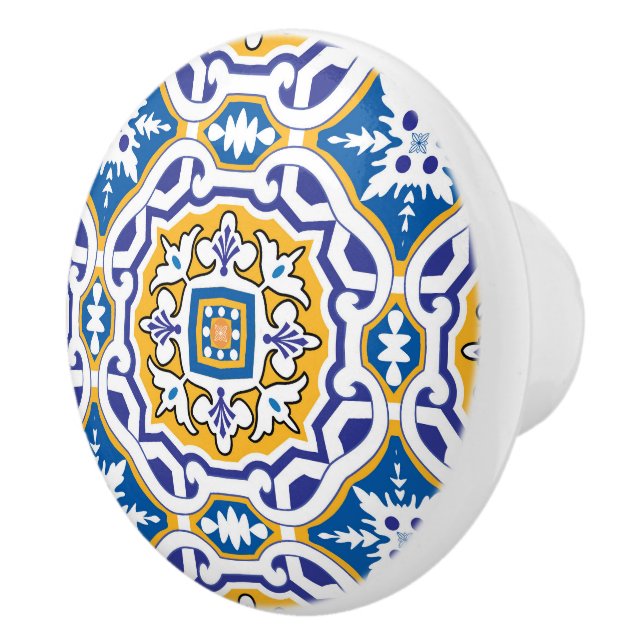 💙 Beautiful blue Azulejos IV Ceramic Knob (Right)