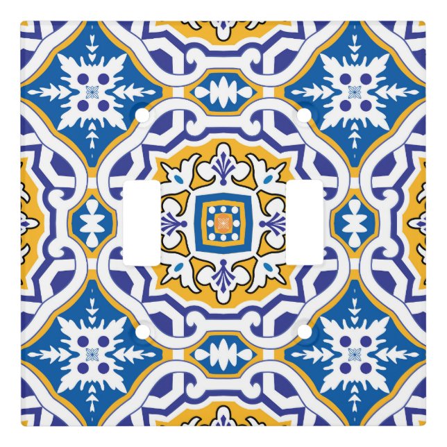 💙 Beautiful blue Azulejos IV  Light Switch Cover (Front)