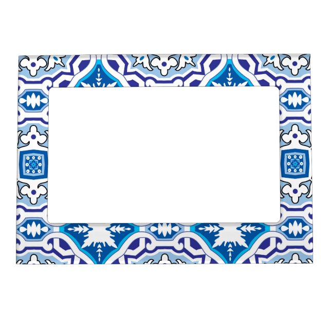 💙 Beautiful blue Azulejos, IV,  Magnetic Frame (Front)