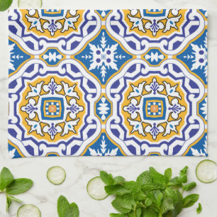 💙 Beautiful blue Azulejos IV Small tile Kitchen Towel