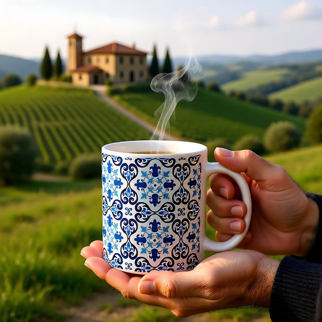 💙 Beautiful blue Azulejos small tiles  Coffee Mug (💙 Beautiful blue Azulejos small tiles Coffee Mug)