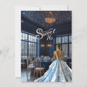 Beautiful Blue Ballroom Invitation