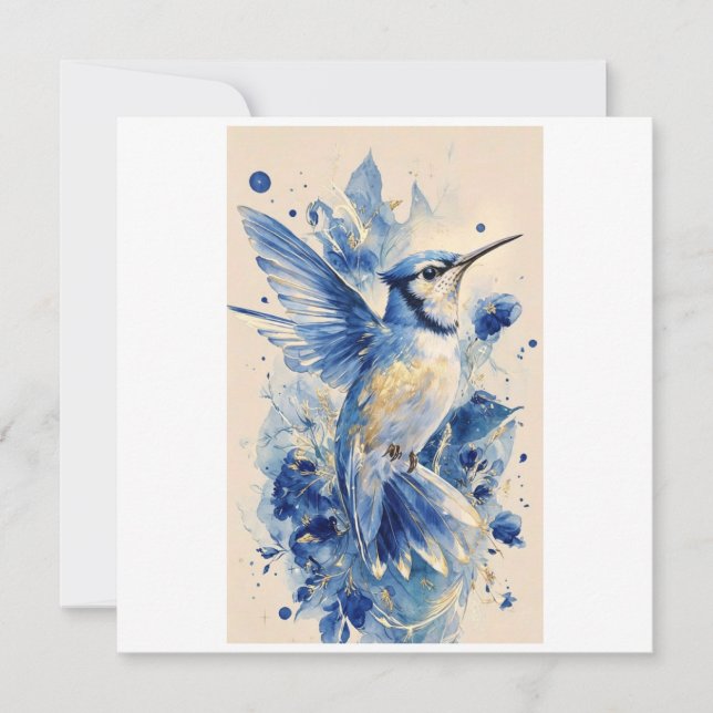 beautiful blue bird  card (Front)