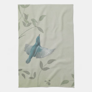 Beautiful Blue Bird Kitchen Towel