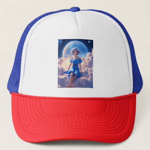 Beautiful Blue Body Trucker Hat Trucker Hat