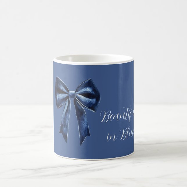 Beautiful Blue Bow Coffee Mug (Center)
