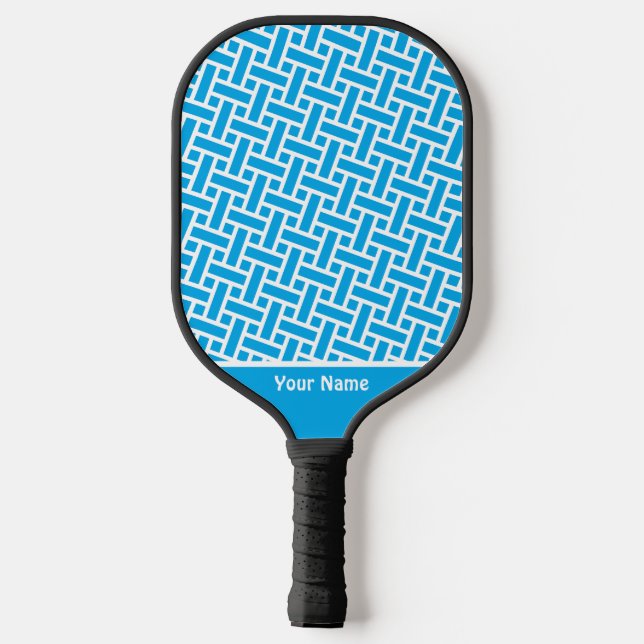 Beautiful Blue Brick Modern Pro Pickleball Paddle (Back)