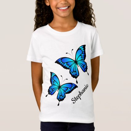 Beautiful Blue Butterflies Kids Shirt