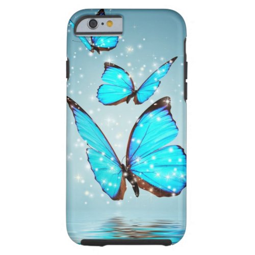 beautiful blue butterfly tough iPhone 6 case