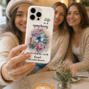 Beautiful Blue Butterfly Inspirational Quote iPhone 16 Pro Max Case