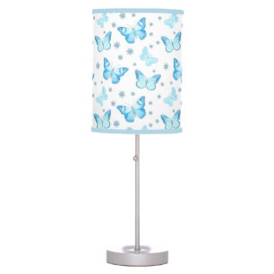 Beautiful Blue Butterfly Pattern Stylish Modern Table Lamp