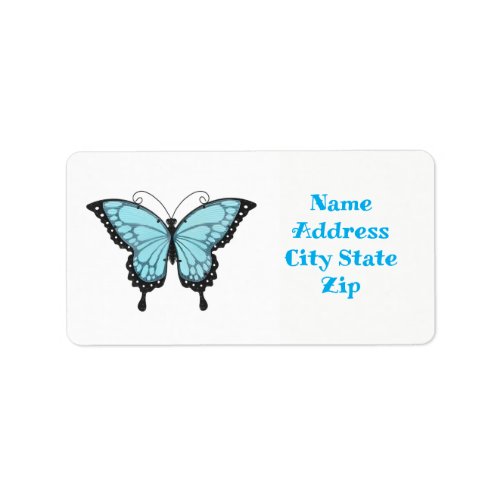 BEAUTIFUL BLUE BUTTERFLY Return Address Label