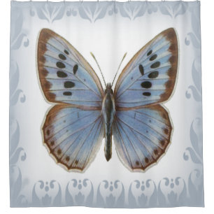 Beautiful Blue Butterfly Shower Curtain