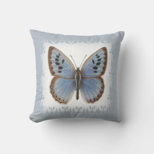 Beautiful Blue Butterfly Throw Pillow